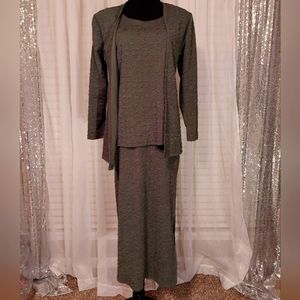 💕2 for $20 Dresses: 2-Piece Olive Green Blouse/Jacket Skirt Set Dress